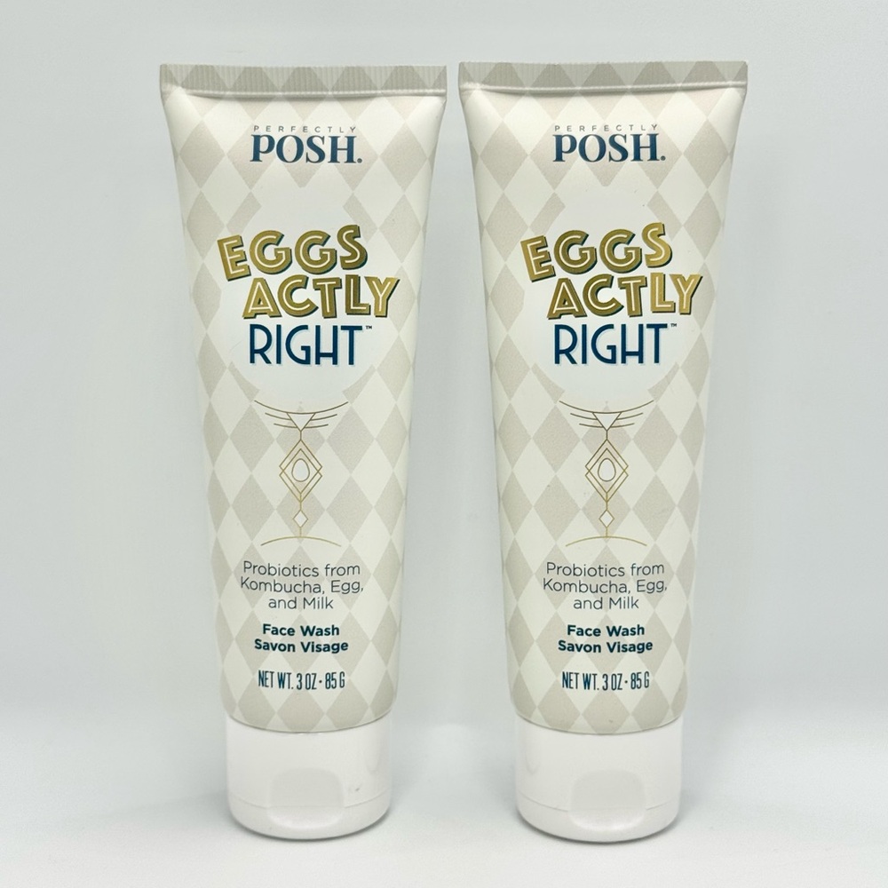 Perfectly Posh Eggsactly Right Face Wash 3 oz. (2 Pack) New Sealed